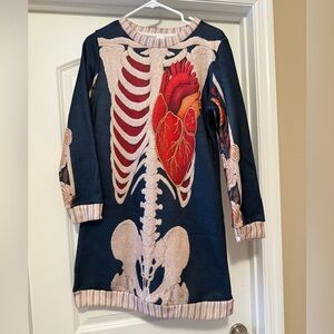 Anatomical Skeleton and Heart Dress